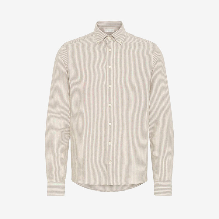 CFHANES LINEN MIX LS SHIRT