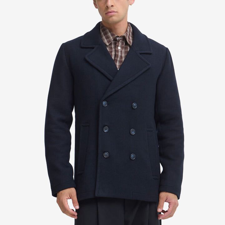 CFMets Double Breasted Jacket Dark Navy dubbelknäppt jacka i ullblandning från Casual Friday