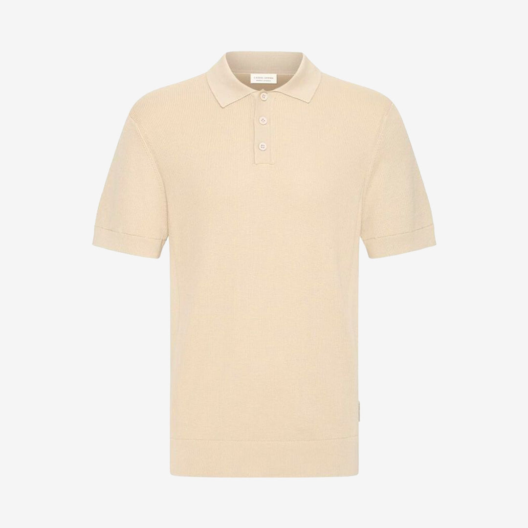 Stickad piké i Plaza Taupe från Casual Friday modell 20506272