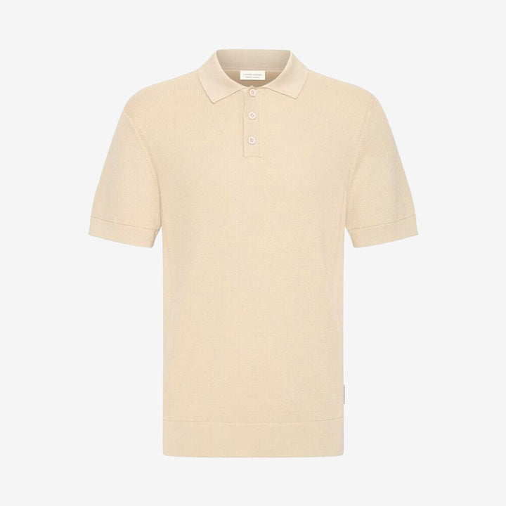 Stickad piké i Plaza Taupe från Casual Friday modell 20506272