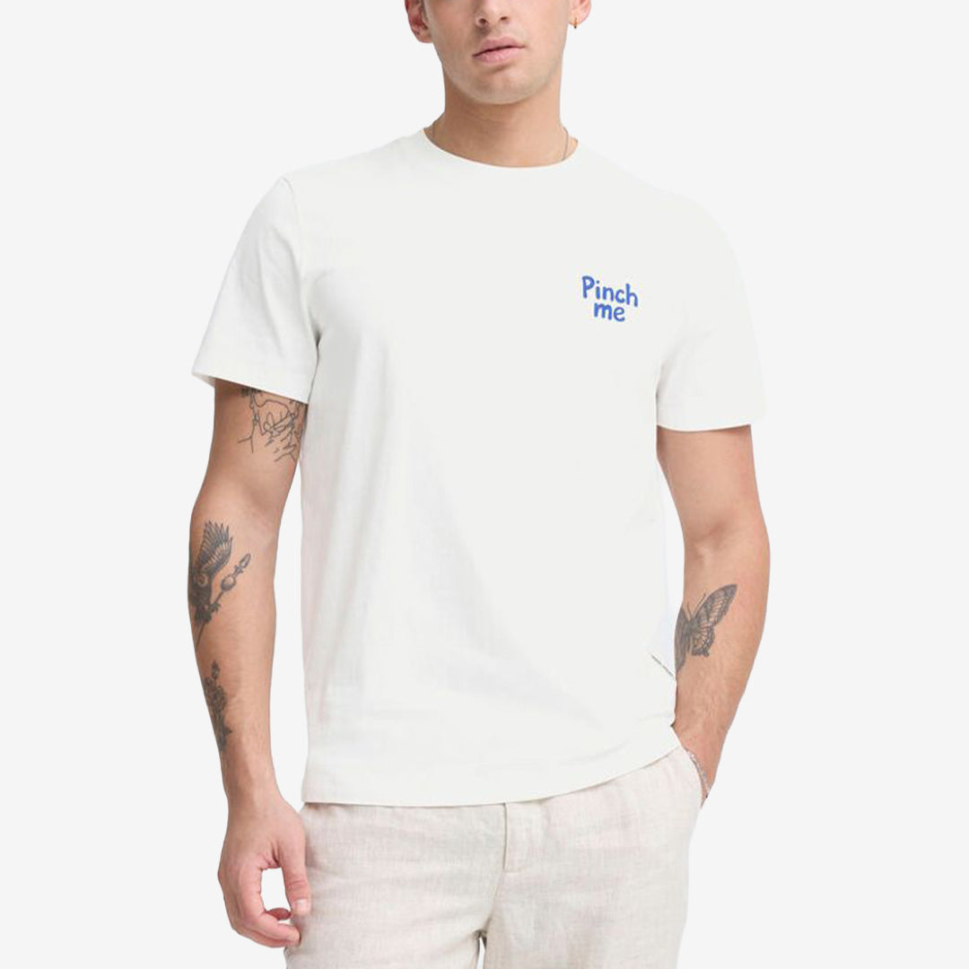 Vit t-shirt i bomull Snow White with Surf The Web från Casual Friday modell 20506295