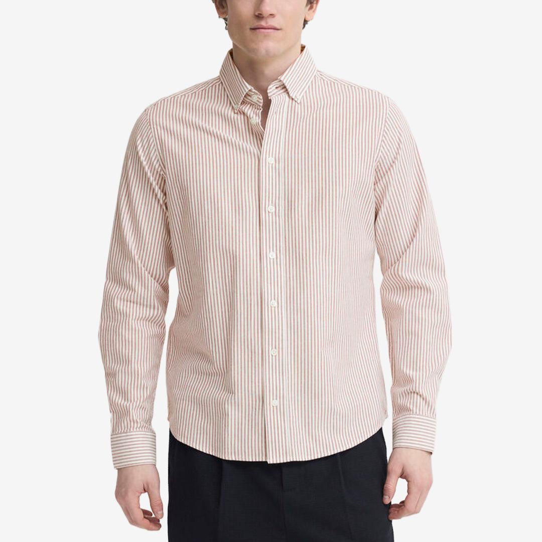 CFLille Oxford Stripe Shirt Cinnamon randig oxfordskjorta från Casual Friday
