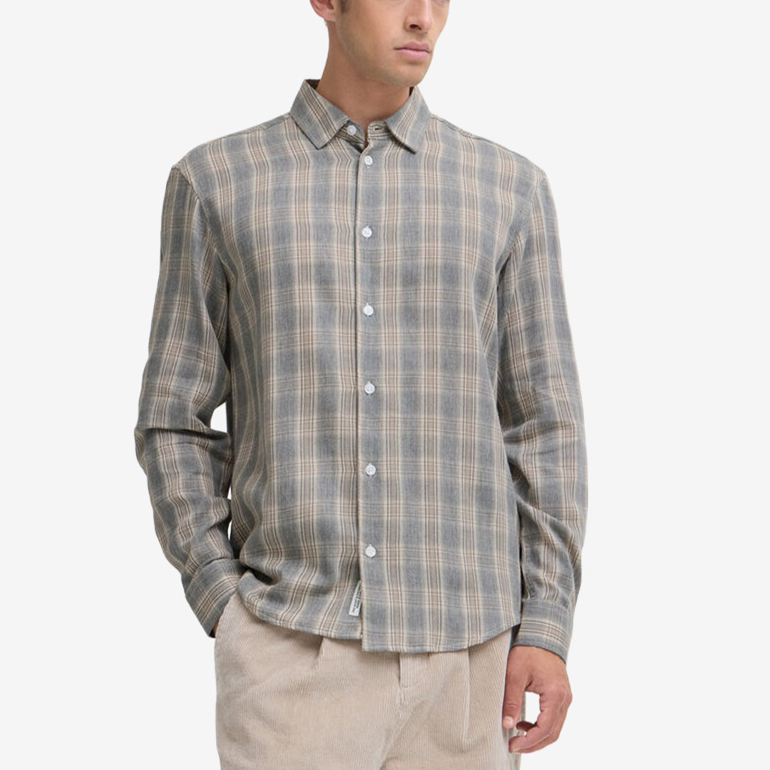 CFAlvar Checked Shirt Monument Mélange Check rutig skjorta i 100 % bomull från Casual Friday