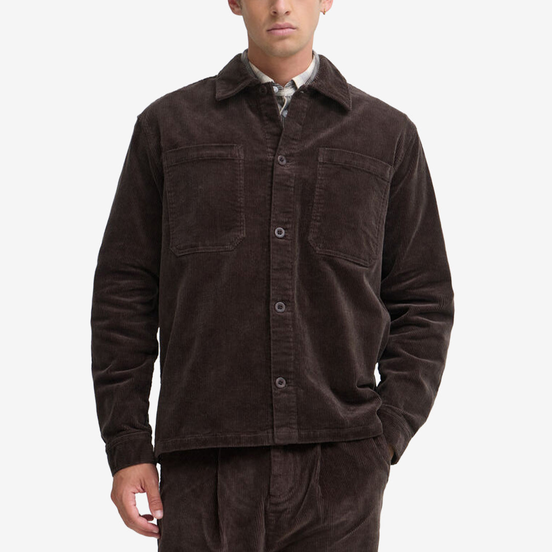 CFArv Corduroy Overshirt Seal Brown manchester overshirt i bomull med stretch från Casual Friday