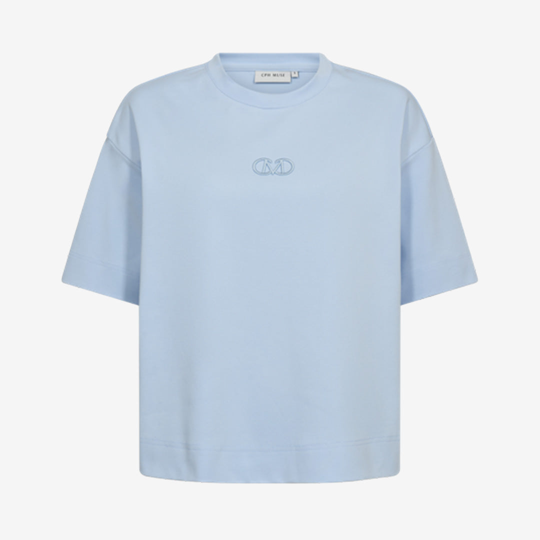 CMMUSE-TEE t-shirt från Copenhagen Muse i premium bomull, rund halsringning, broderad logotyp, oversize-silhuett, Heather 205784