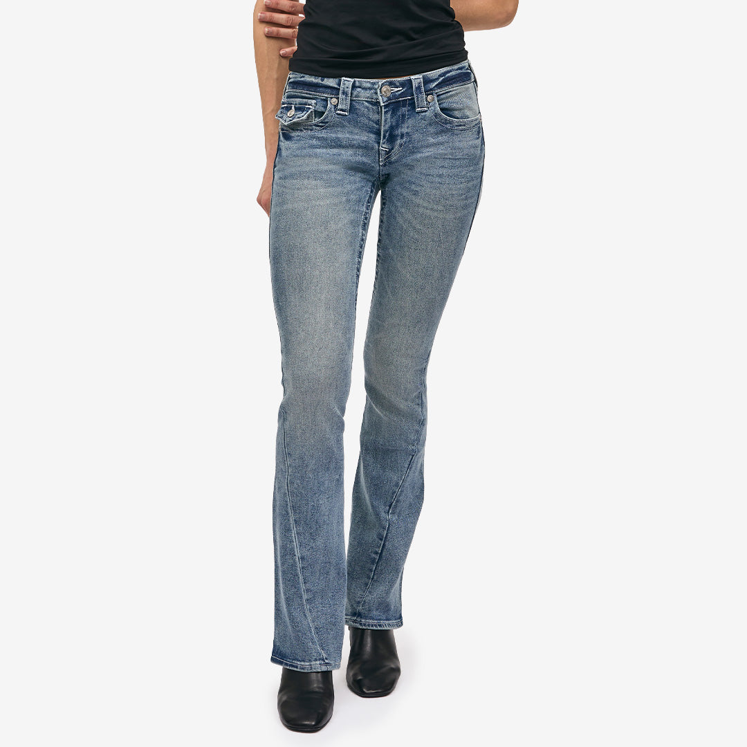 True Religion Crystal Joey LR Flare Jeans Medium Wash