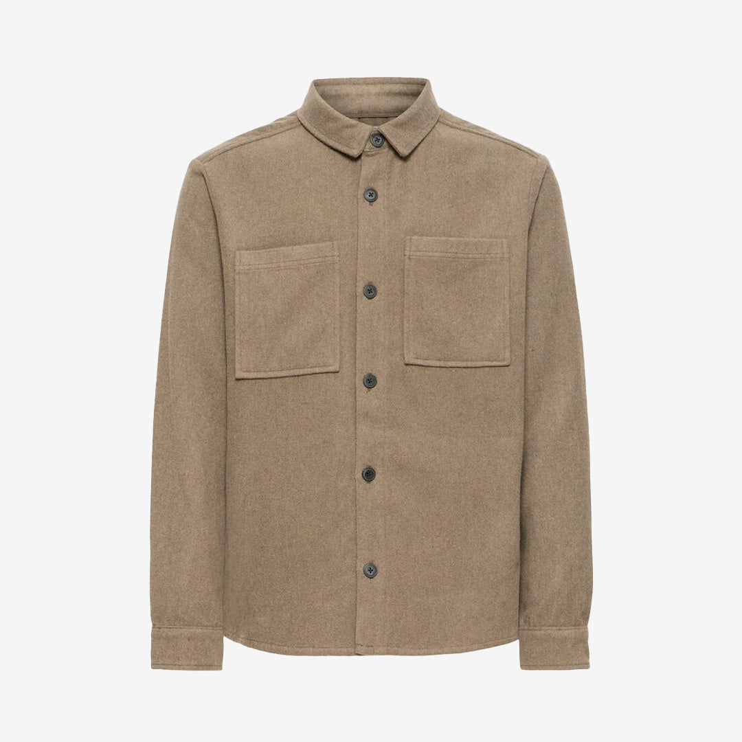 SDTam overshirt herr i färgen Bungee Cord Melange, skjortjacka i polyester
