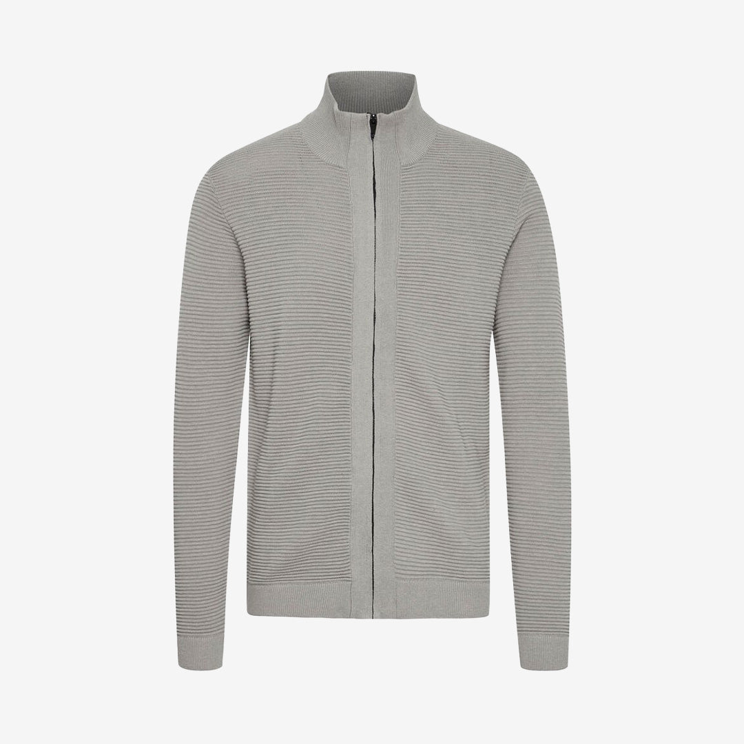 SDValencia CA stickad cardigan herr i färgen Light Grey Melange, bomull