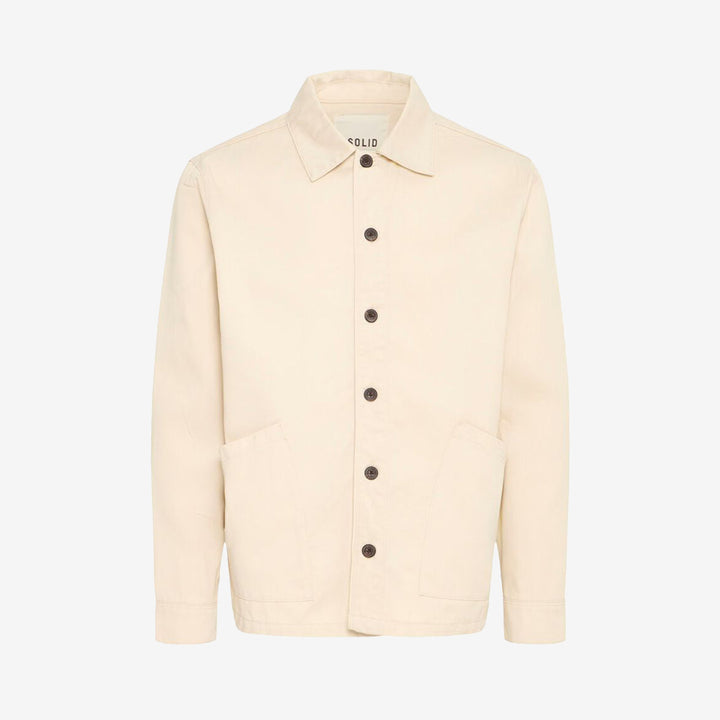 SDOSSIE Overshirt i Oatmeal, mångsidig lätt jacka eller skjorta i polyester- och bomullsblandning