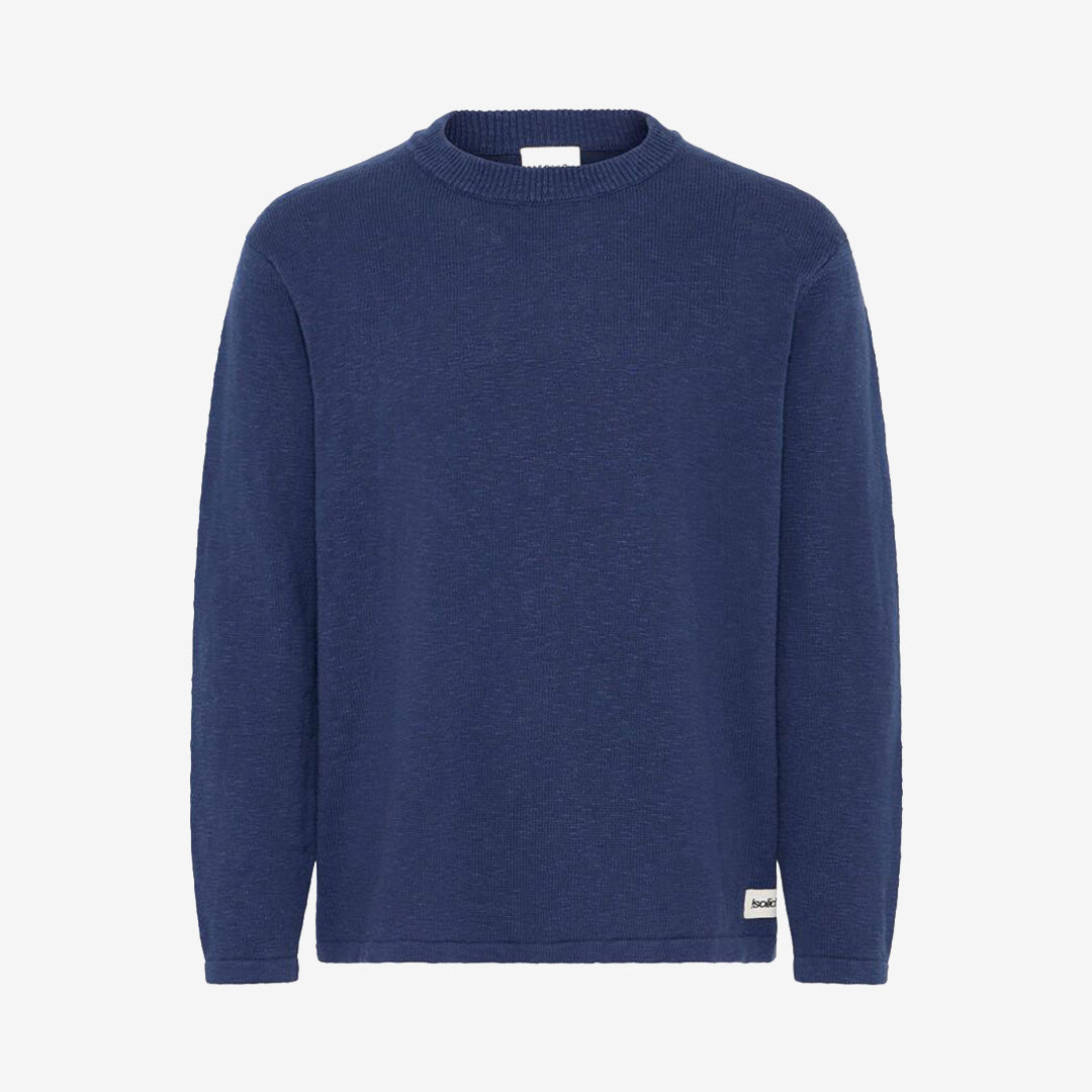 Pullover i 100% bomull i färgen Naval Academy från SDUSTIN