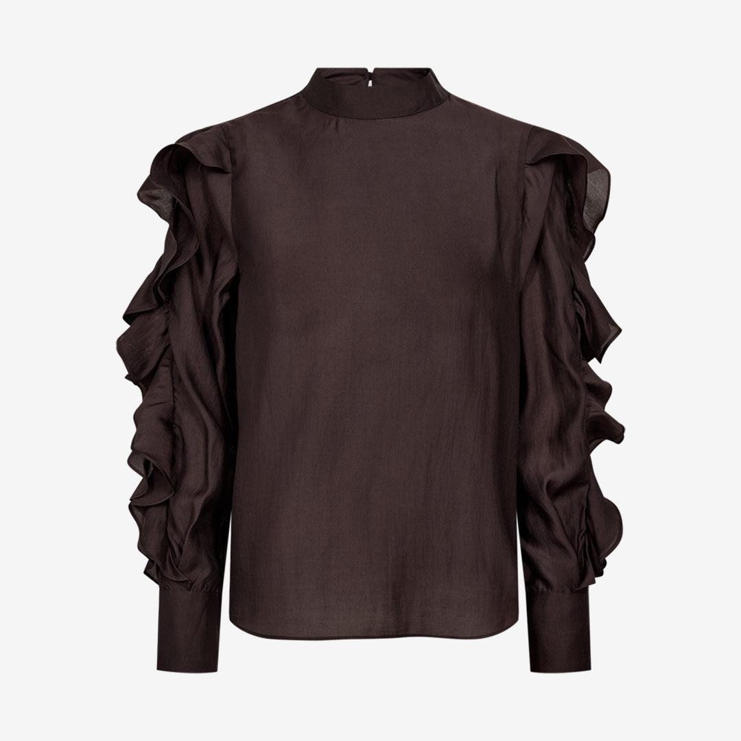 Copenhagen Muse CMMolly Blouse dam Mulch med volanger 211464