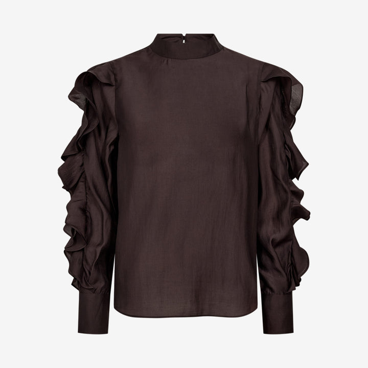 Copenhagen Muse CMMolly Blouse dam Mulch med volanger 211464