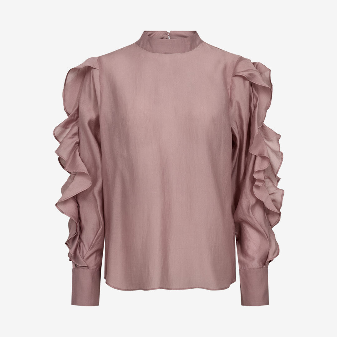 Copenhagen Muse CMMolly Blouse dam Woodrose med volanger 211464