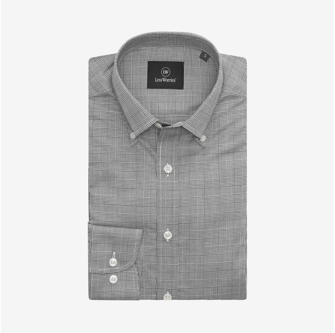 Grå glencheck-skjorta i 100 % bomull med twillstruktur – Glencheck Shirt