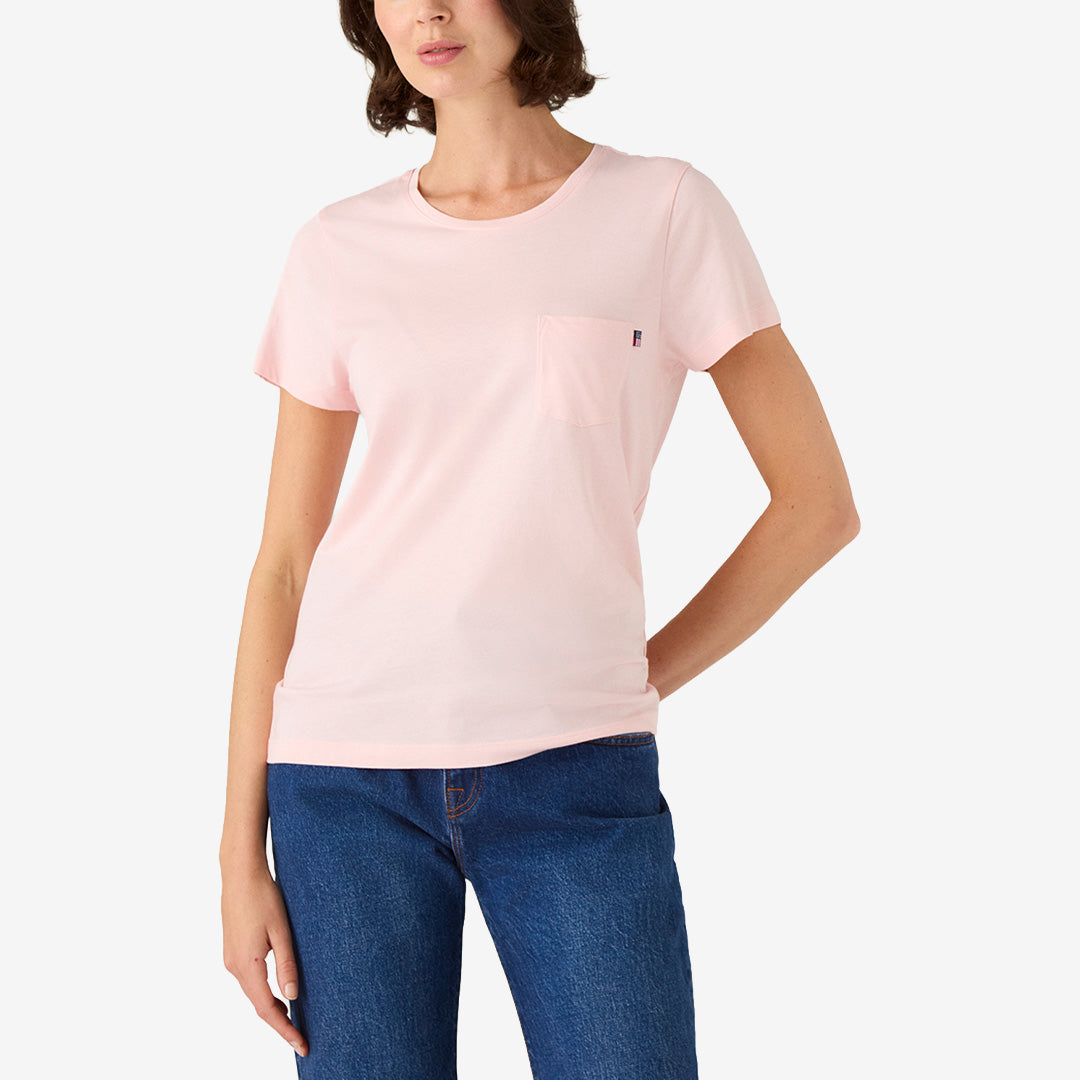 Rosa t-shirt i cotton-modalblandning från Lexington med klassisk passform