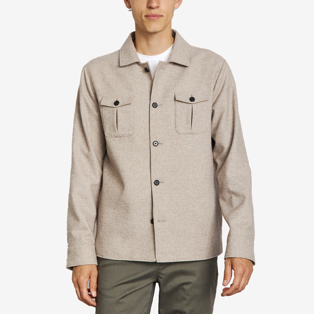 Brun overshirt herr BS Levante i ullblandning med blazer-design och klassisk passform