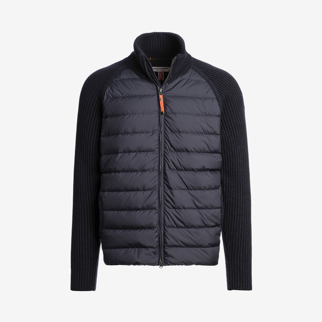 Olmo hybridtröja i Pencil med merinoull, dun och vanisé-effekt från Rib Knit-serien