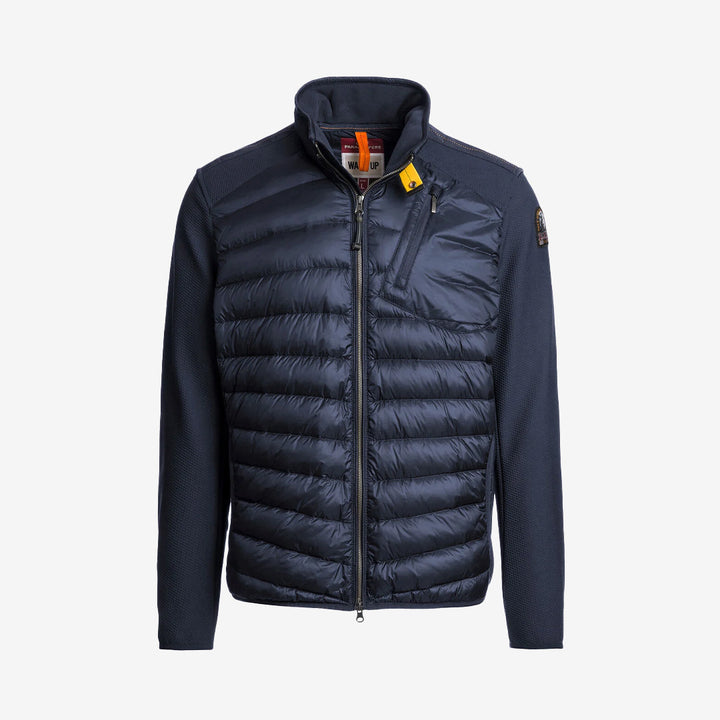 Jayden hybridjacka i färgen Blue Navy med stretch och dun, från Warm Up-serien