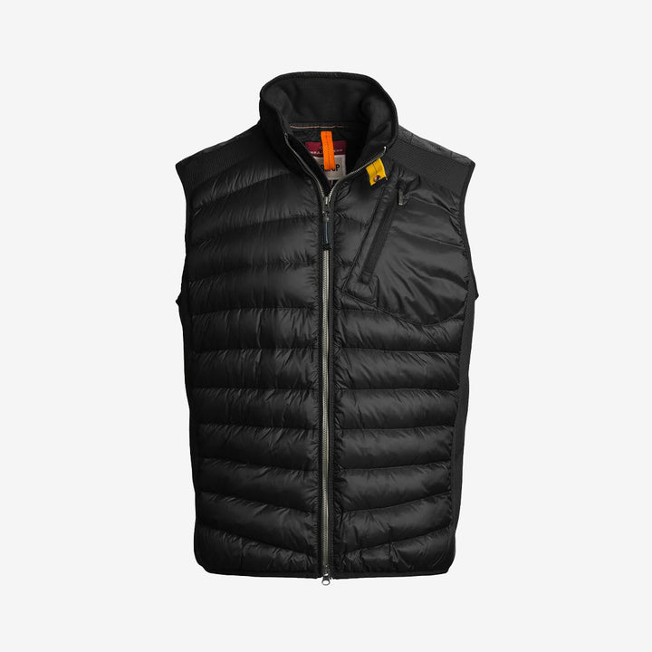 Zavier hybridväst i färgen Black med stretch och dun, från Warm Up-serien