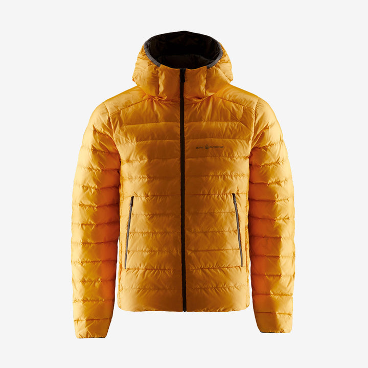 Sail Racing Spray Down Hood Orange – lättviktsdunjacka med huva, stretchpaneler och vattenavvisande behandling