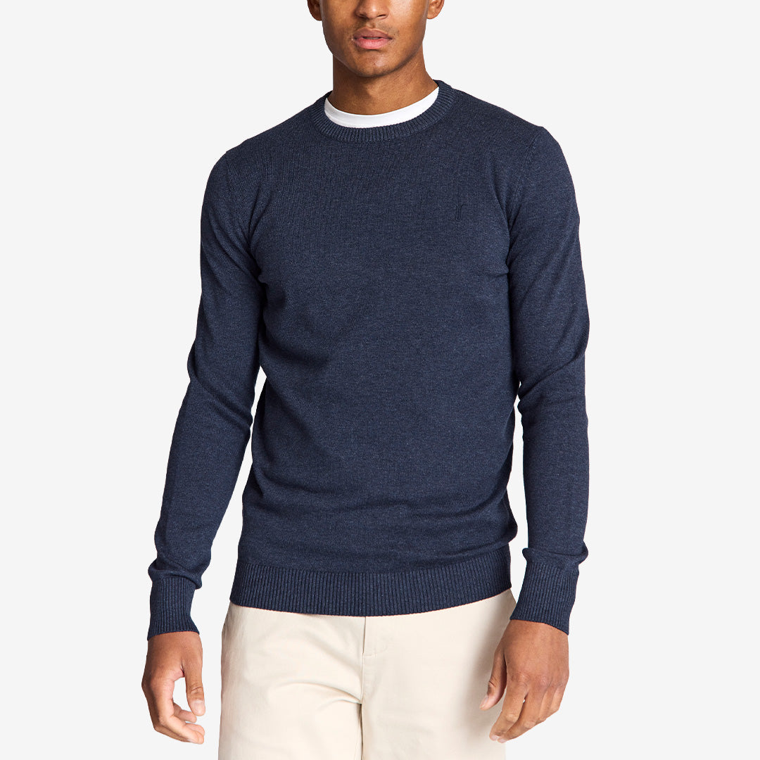 BS Jupiter regular fit stickad tröja i färgen Thunder i 100% bomull