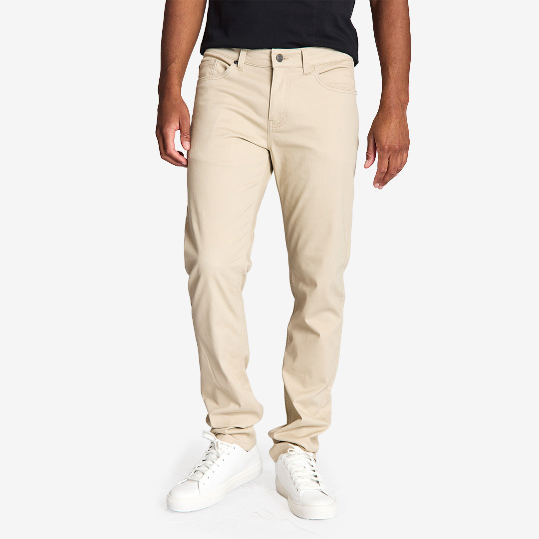 Pietro Regular Fit Jeans i beige – stretchjeans för herr med regular fit