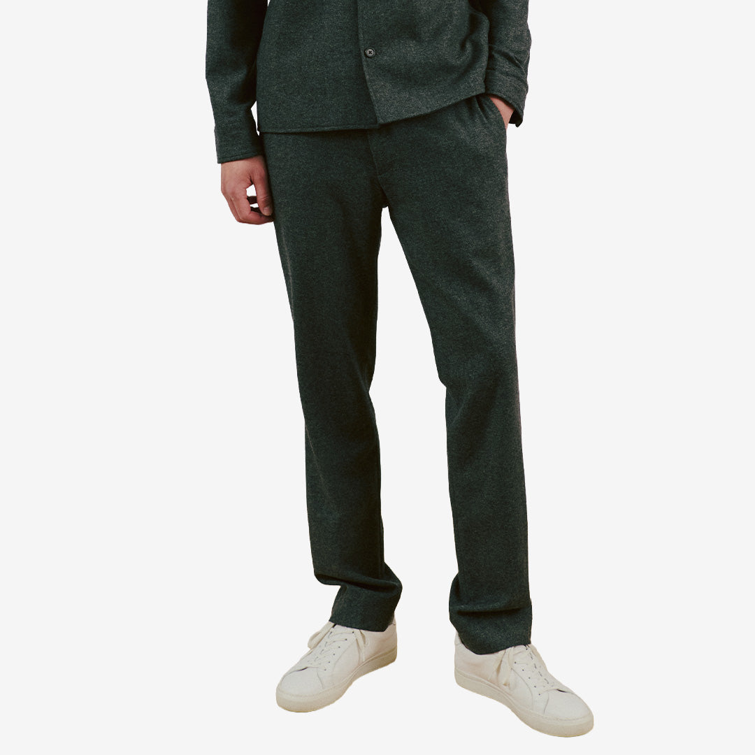 Bruun & Stengade BS Melliw Classic Fit kostymbyxor för herr i Grey med klassisk passform och elegant ullblandning.