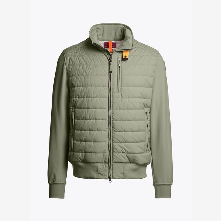 Parajumpers Elliot fleece- och pufferjacka i färgen Ashen Sage