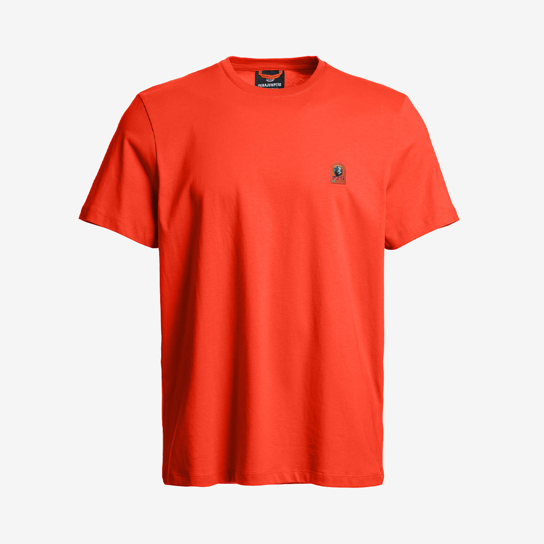 Parajumpers Patch Tee t-shirt i färgen Carrot för herr, mjuk och bekväm