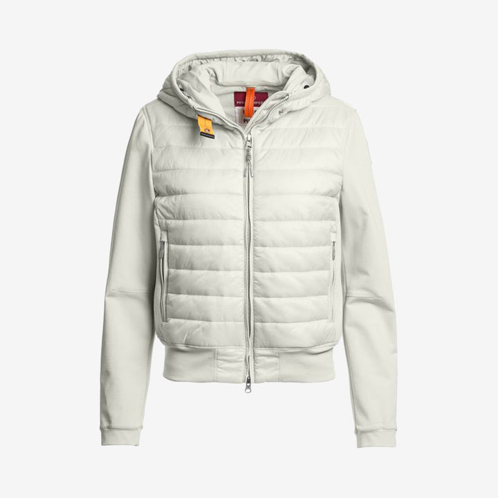 Parajumpers Caelie fleece- och puffjacka i färgen Mossy Chalk för dam