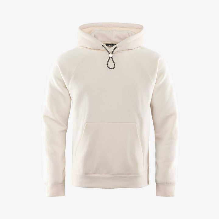 Sail Racing Flow Hood hoodie i Off White med avslappnad passform, justerbar huva och känguruficka.