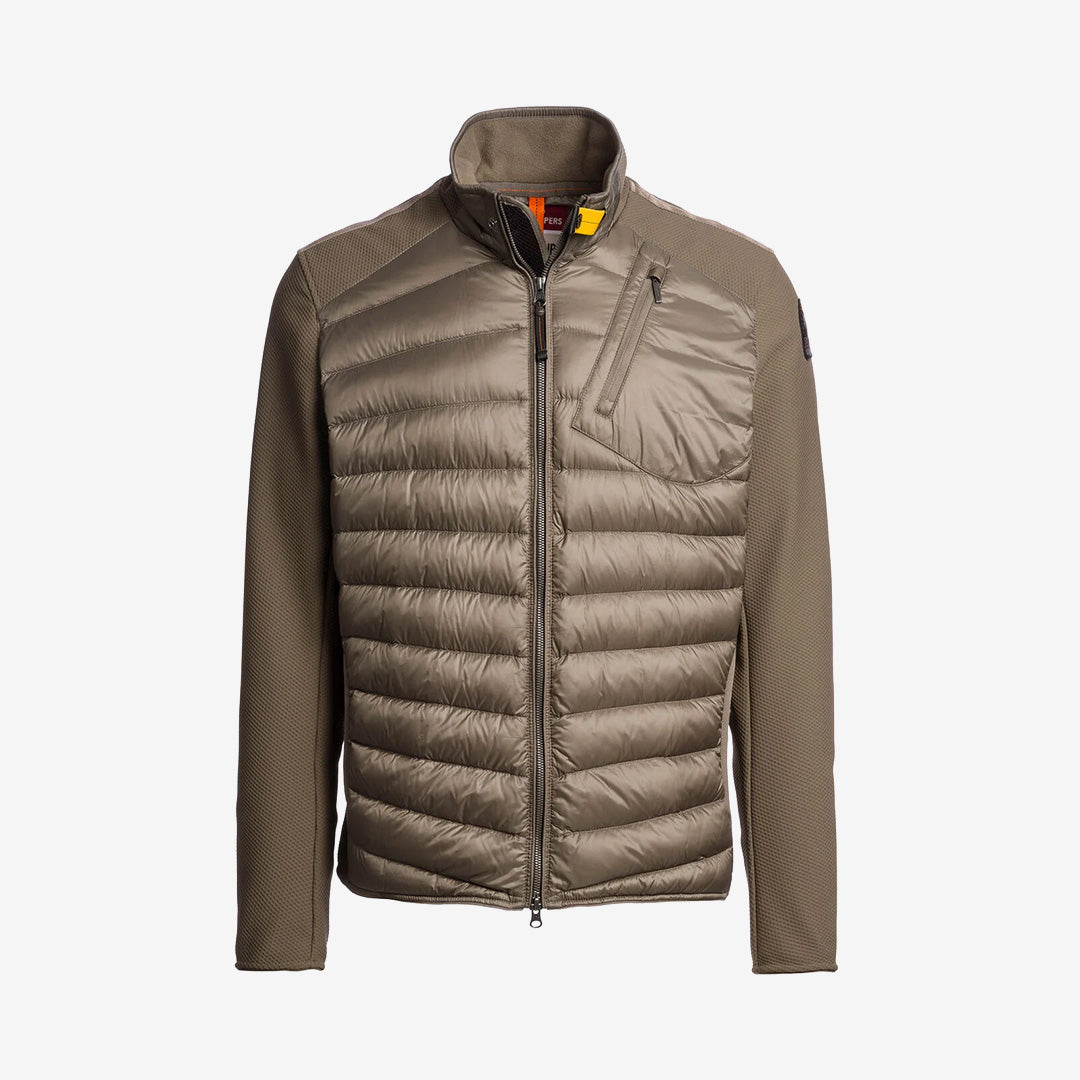 Parajumpers Jayden hybridjacka för herr i Black med stretchig honeycomb-stickning och dunfyllda partier.