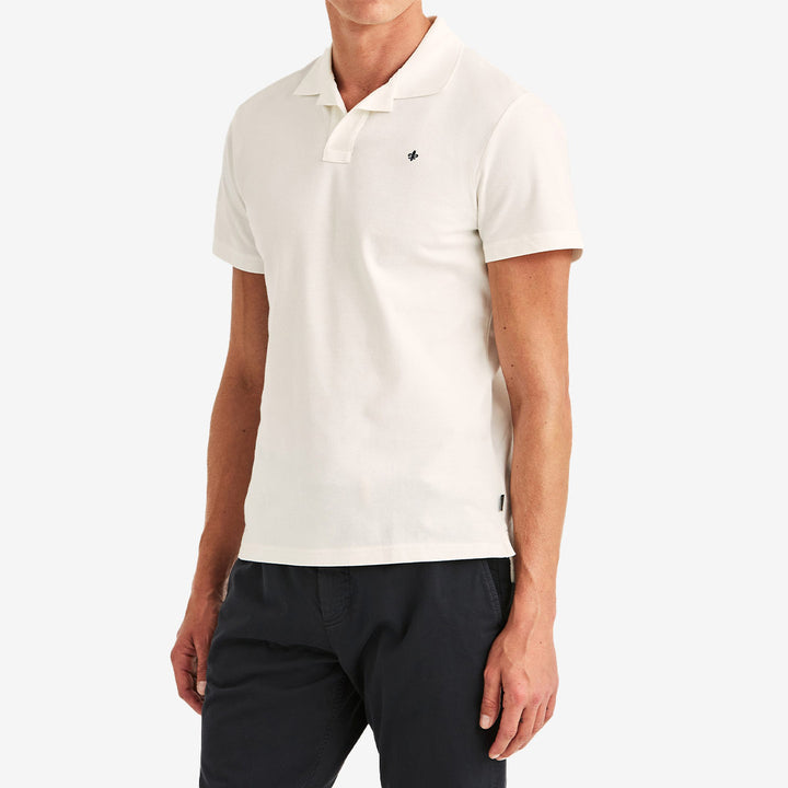 Morris Dylan Piqué Shirt Off White pikétröja herr i bomull