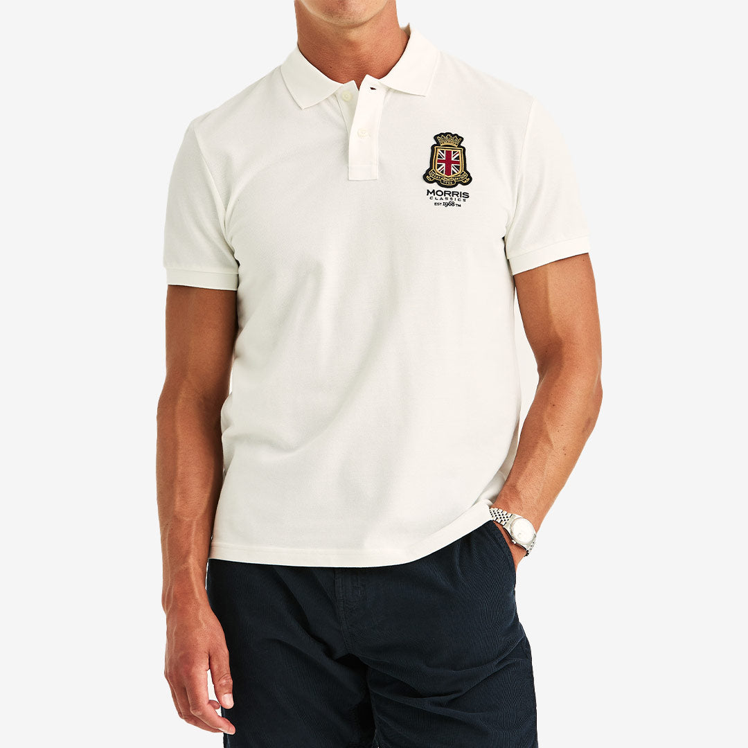 Morris Barton Piqué Shirt Off White pikétröja herr i bomull