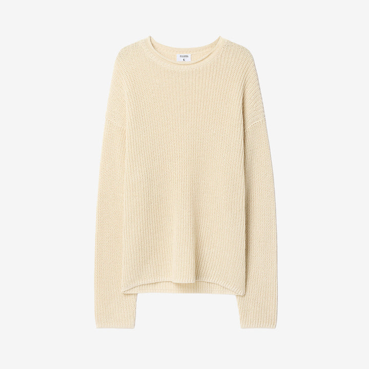 Ribbed Cotton Linen Sweater