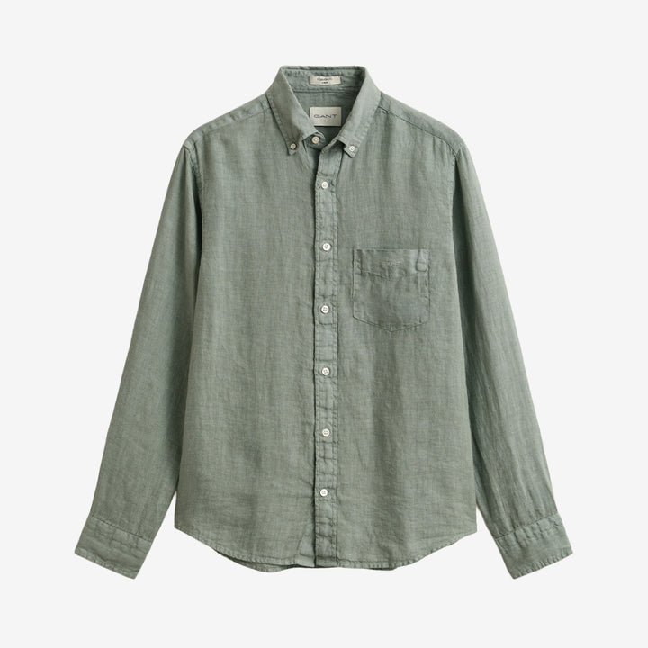 REG GMNT DYED LINEN SHIRT