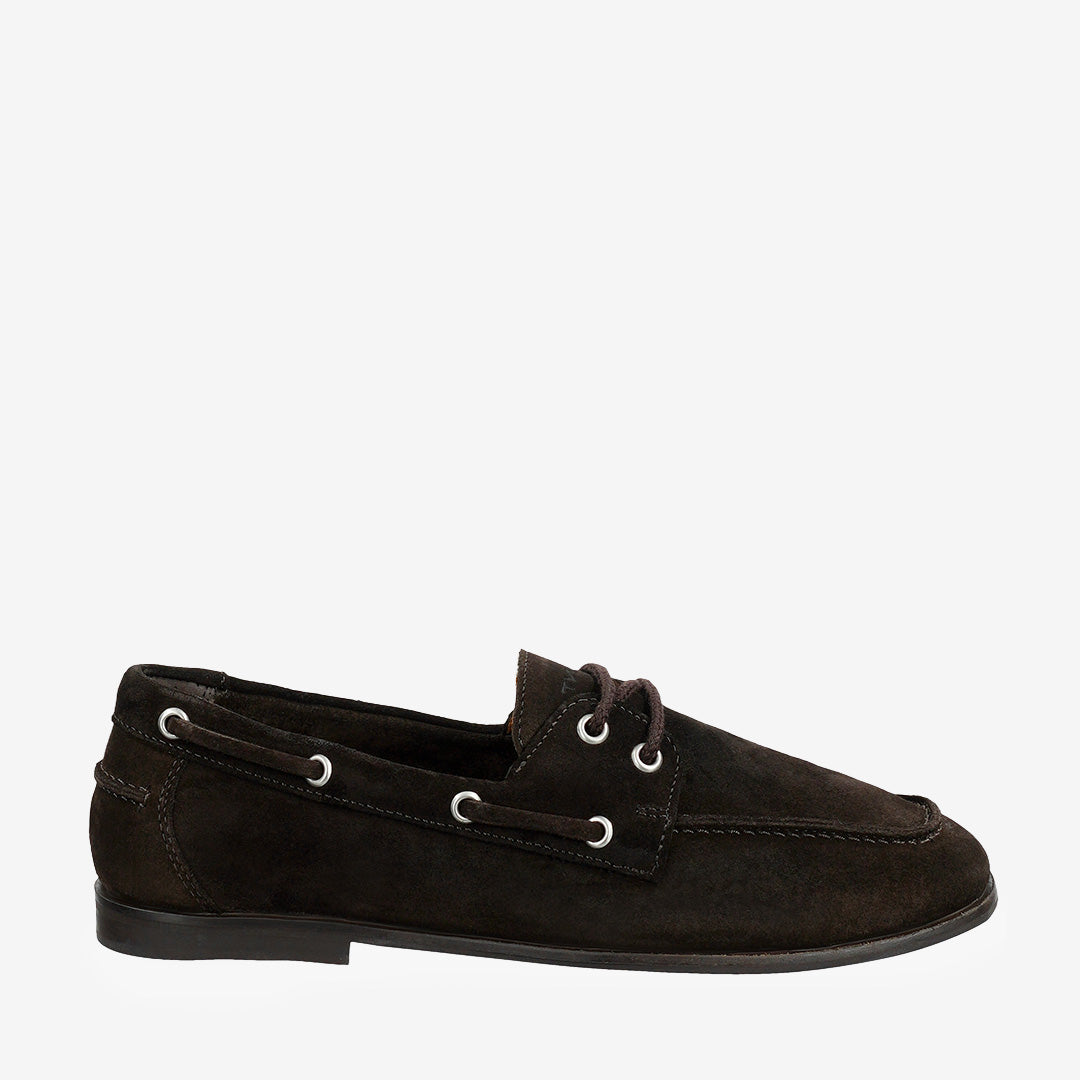 Mörkbrun loafers i läder från Gant, modell Gimble Low Lace G46