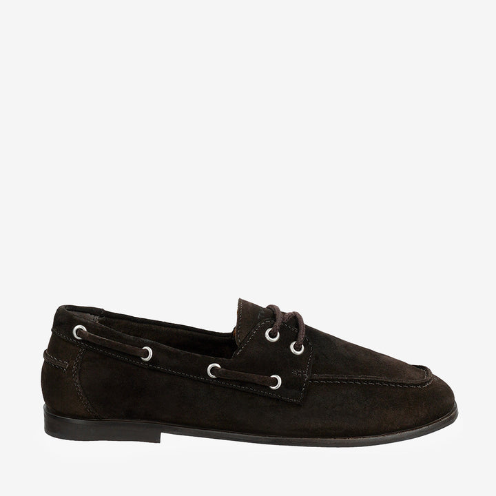 Mörkbrun loafers i läder från Gant, modell Gimble Low Lace G46