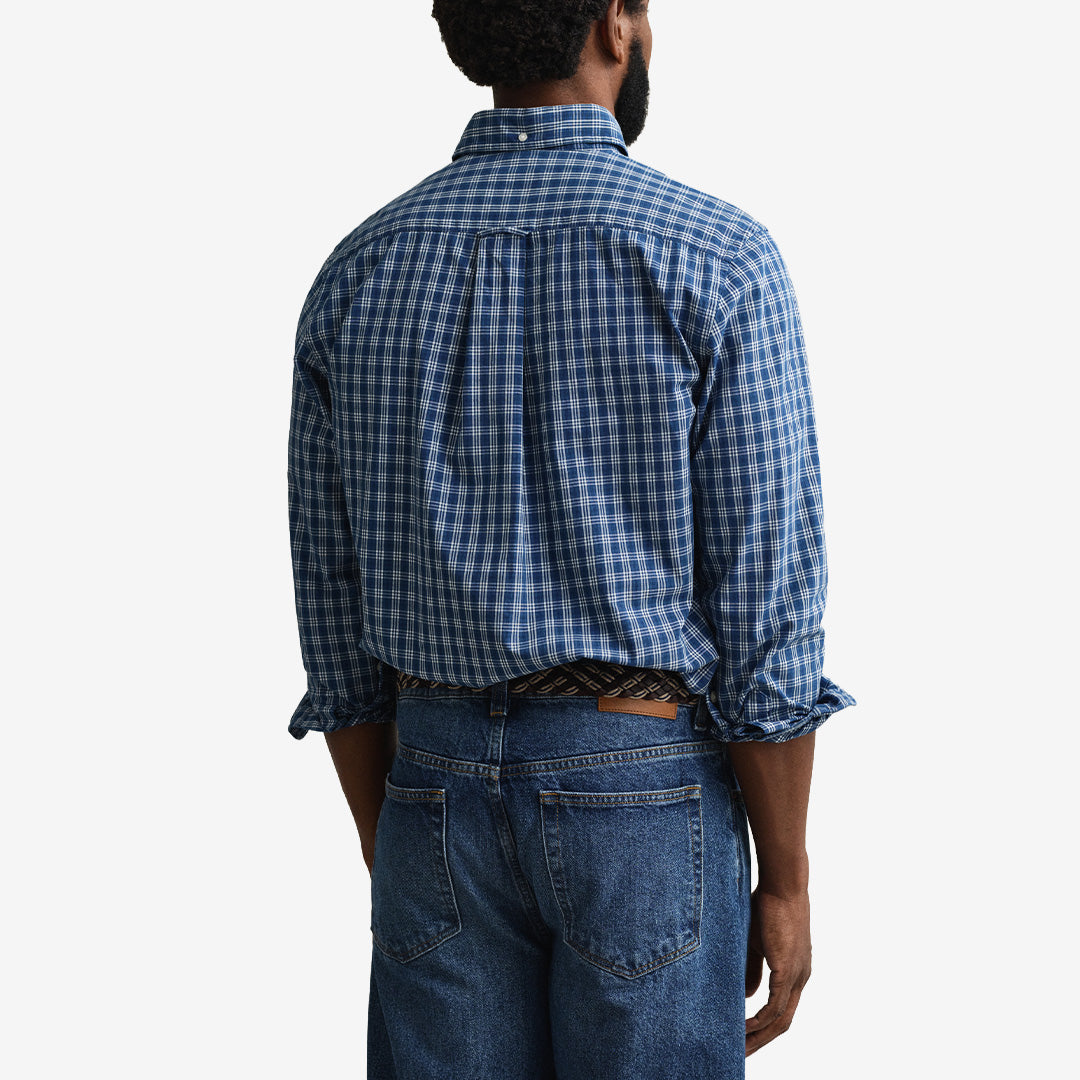 REG INDIGO CHECK SHIRT