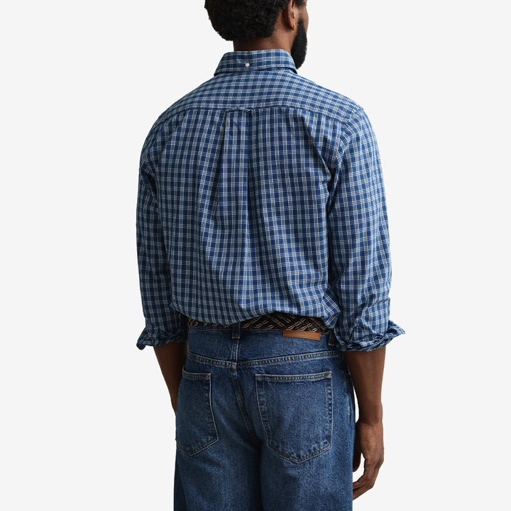 REG INDIGO CHECK SHIRT