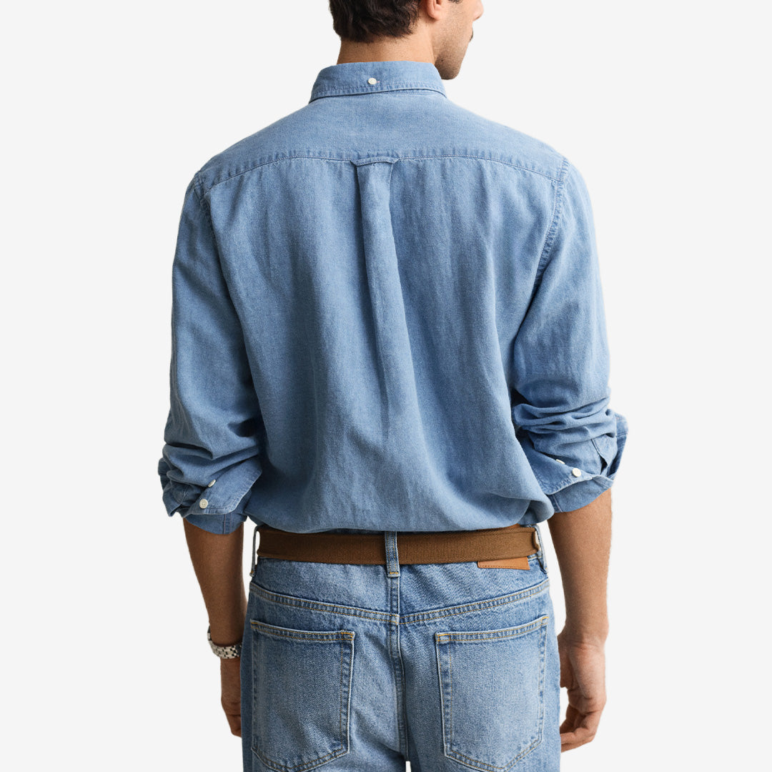 REG COTTON LINEN INDIGO SHIRT