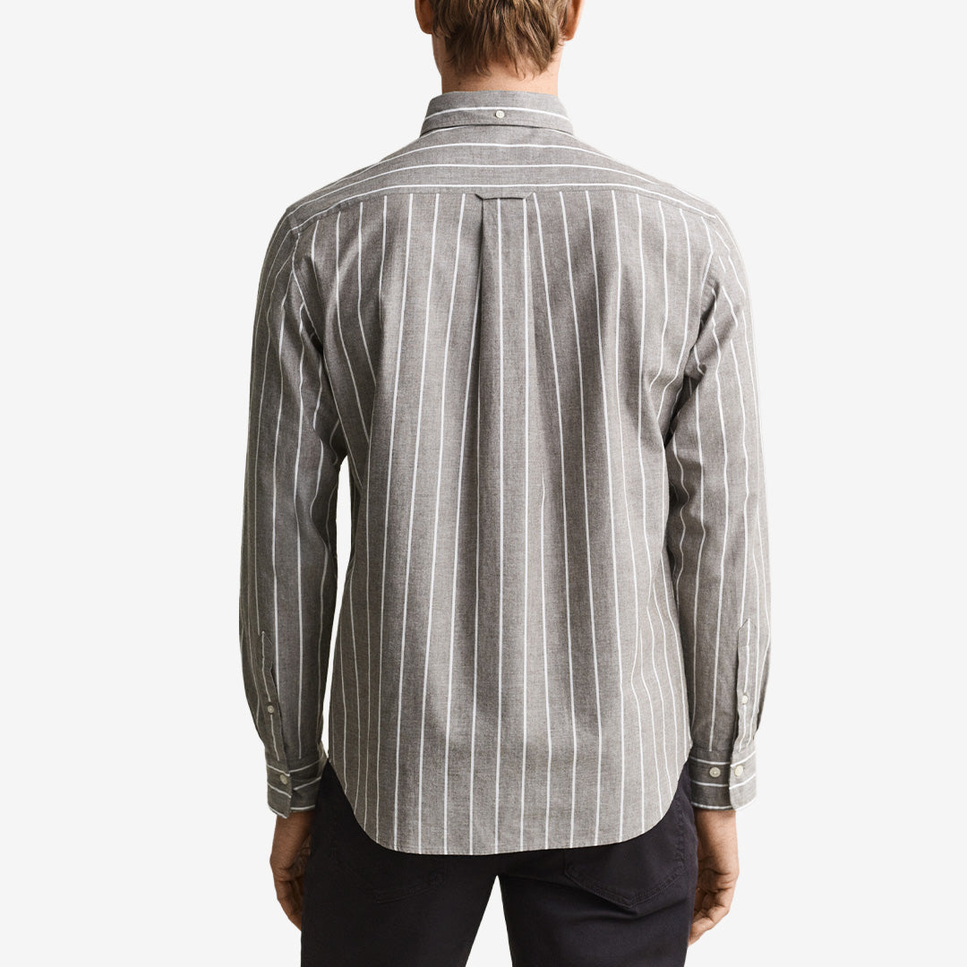 REG POPLIN MELANGE STRIPE SHIRT