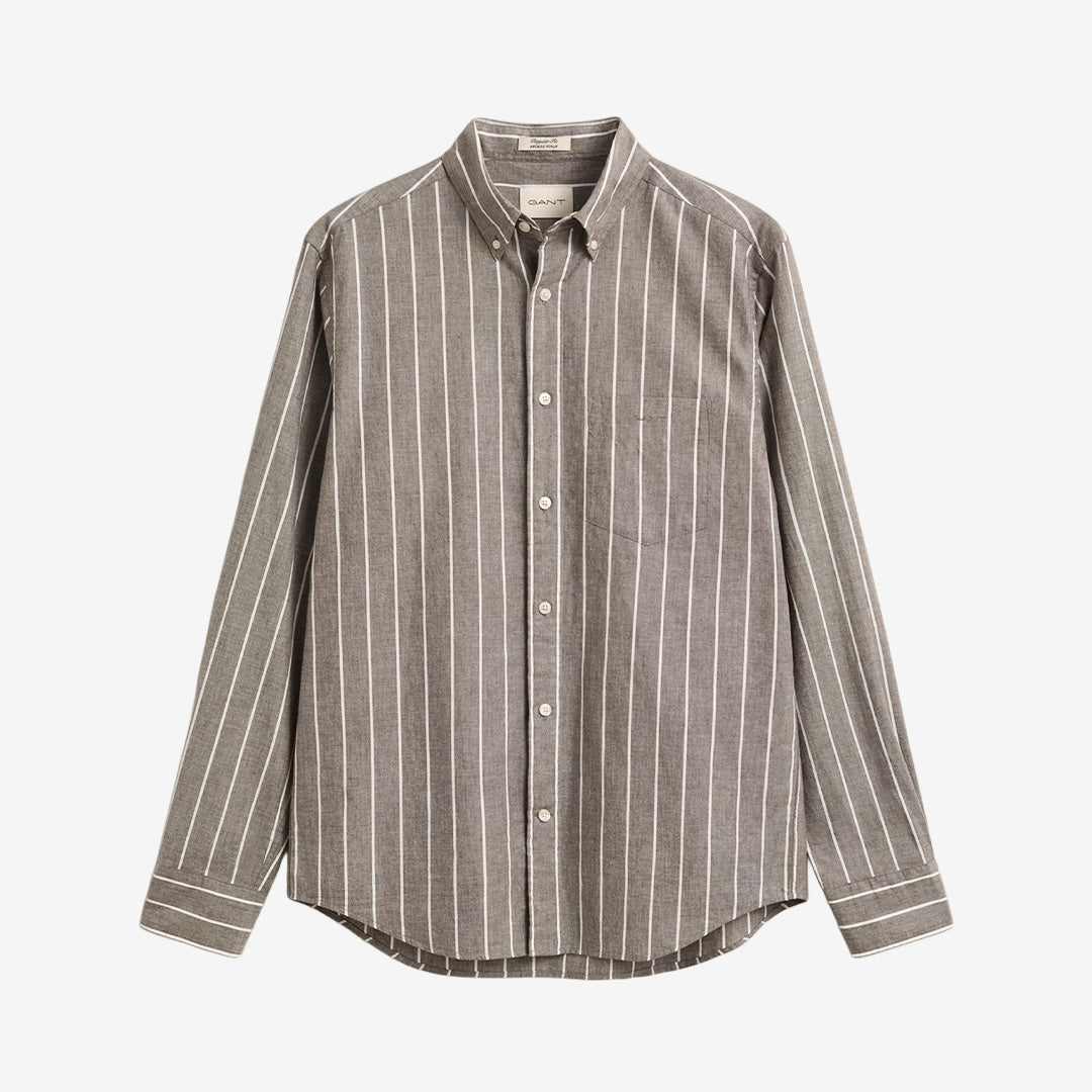 REG POPLIN MELANGE STRIPE SHIRT
