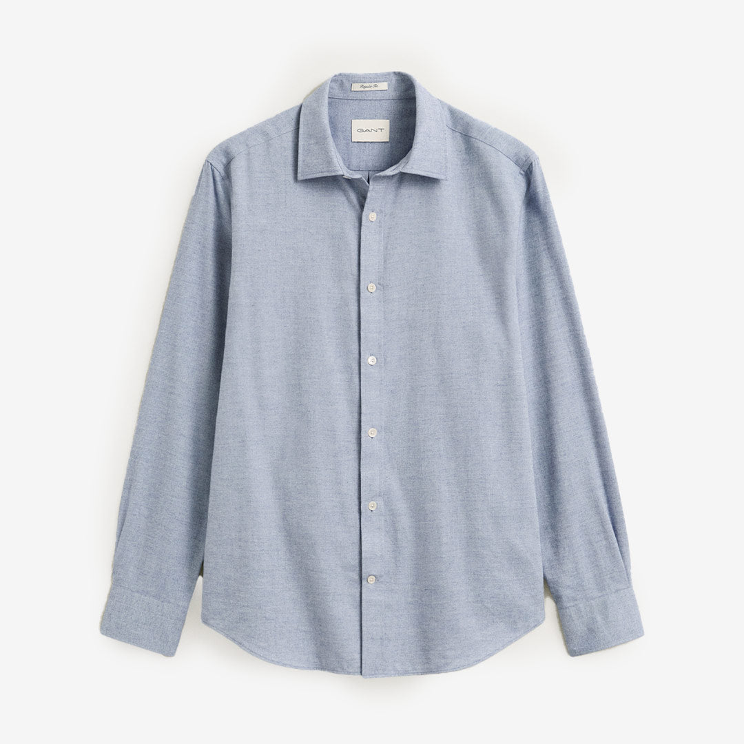 GANT Flannel Mélange Shirt herr Light Blue Melange 3263016-497