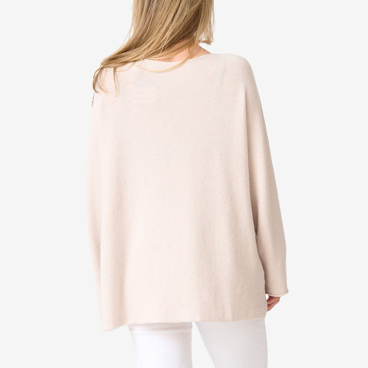 Stickad tröja v-ring oversized