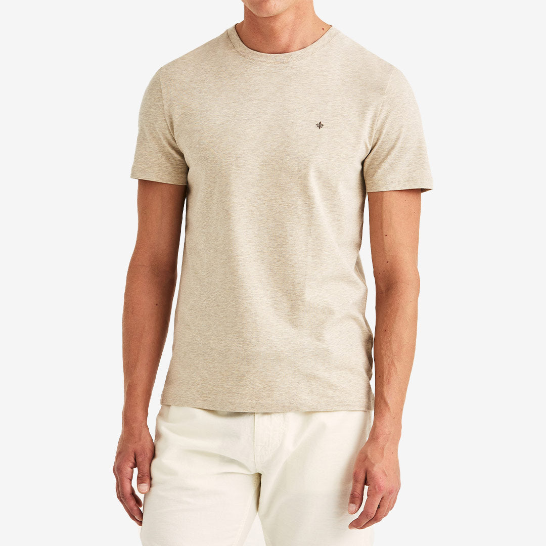 Morris James Tee  Khaki t-shirt herr i bomull med stretch