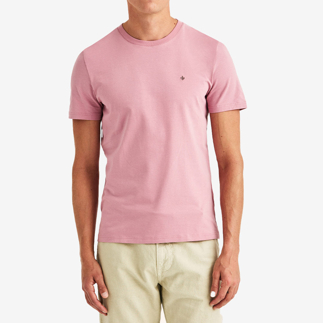 Morris James Tee t-shirt pink herr i bomull med stretch