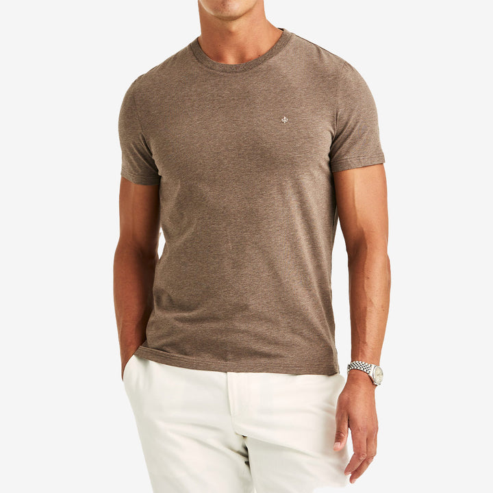Morris James Tee t-shirt  Brown herr i bomull med stretch
