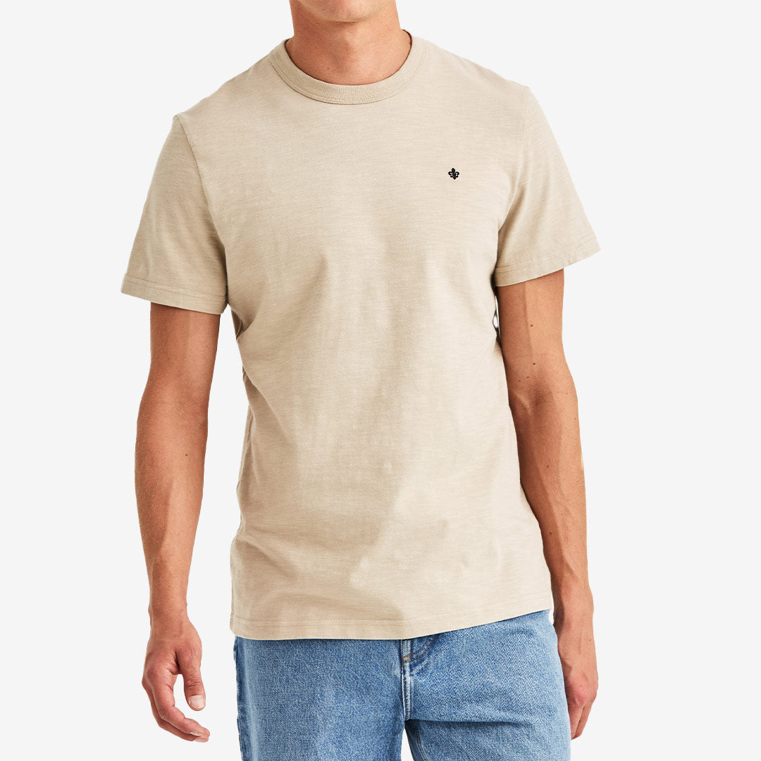 Morris Neville Tee t-shirt herr Khaki i 100% bomull