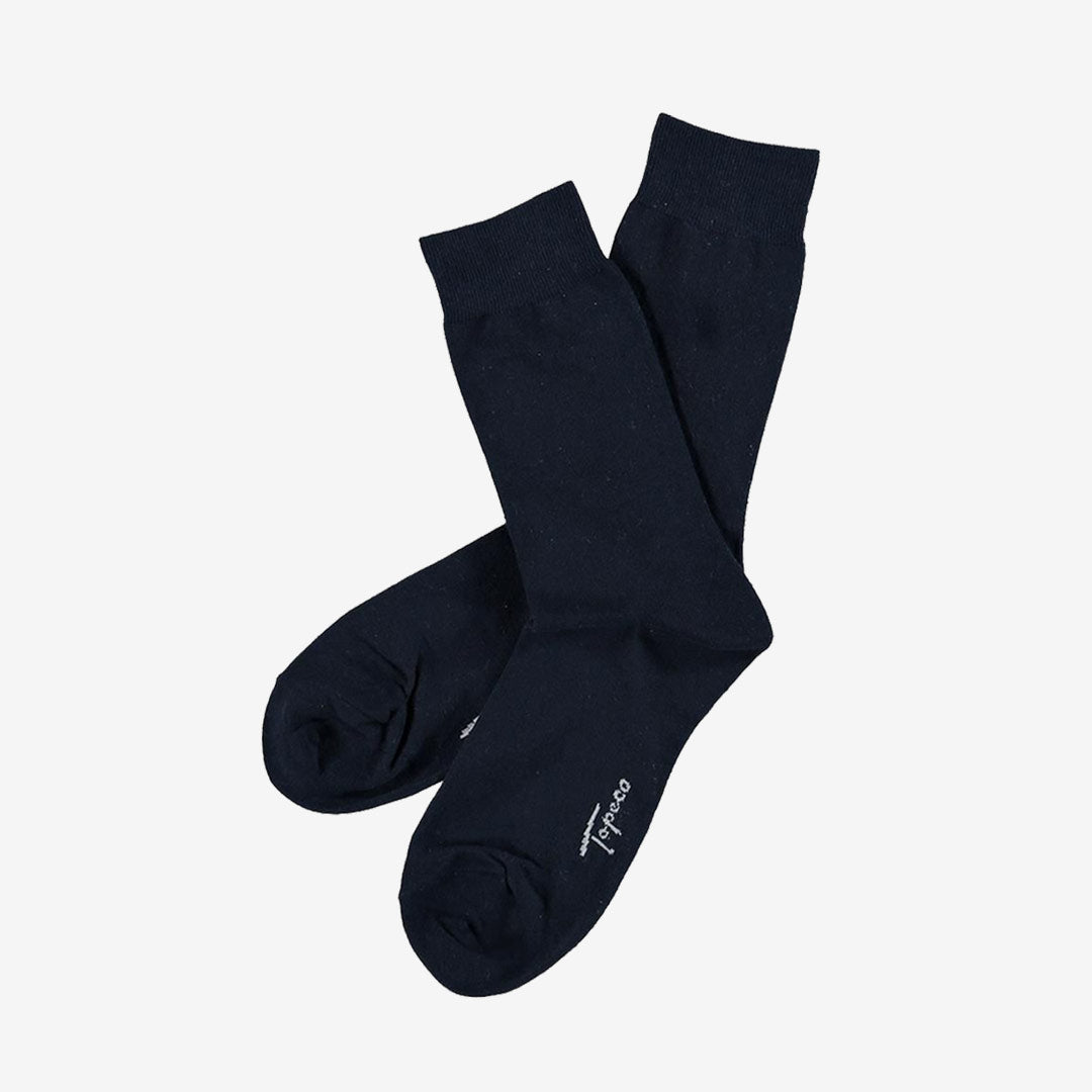 SOCK SOLID, COTTON, NAVY